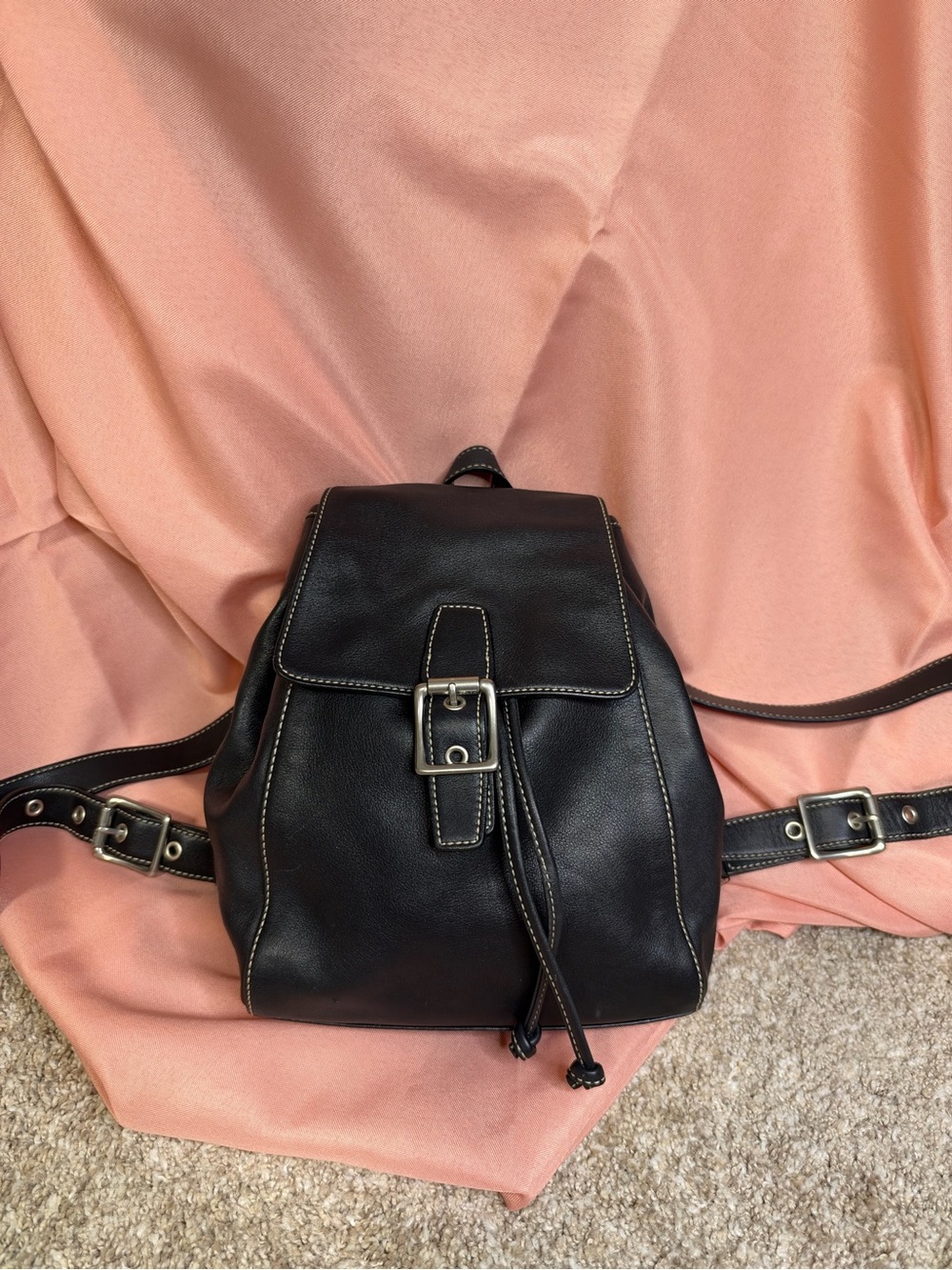 Vintage Coach Legacy Soft Small Backpack 9569 Black Leather Y2K